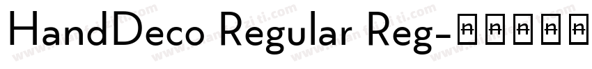 HandDeco Regular Reg字体转换